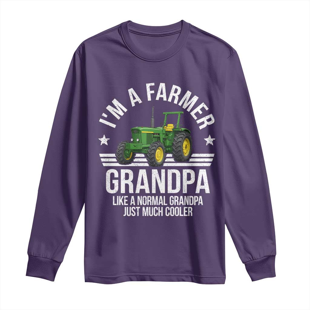 Farmer Grandpa Rancher Classic Farm Tractor Long Sleeve Shirt