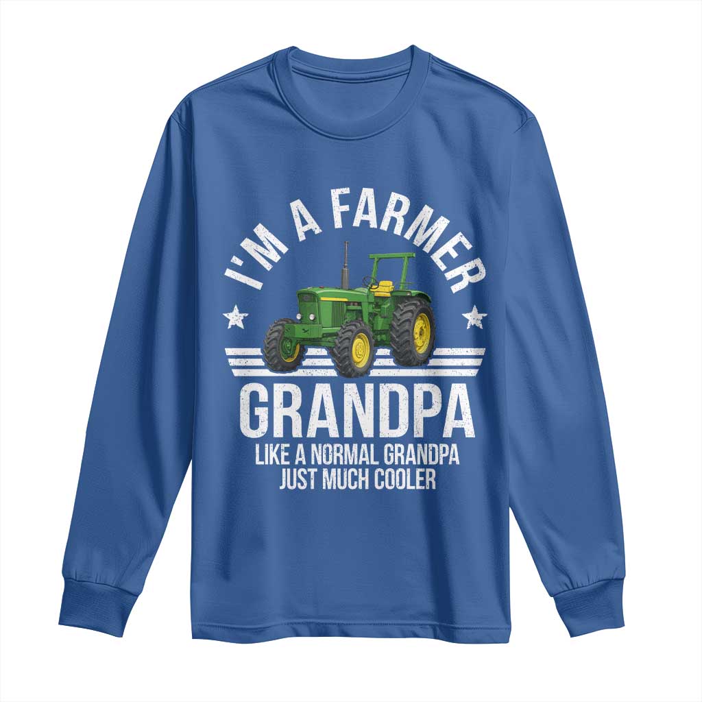 Farmer Grandpa Rancher Classic Farm Tractor Long Sleeve Shirt