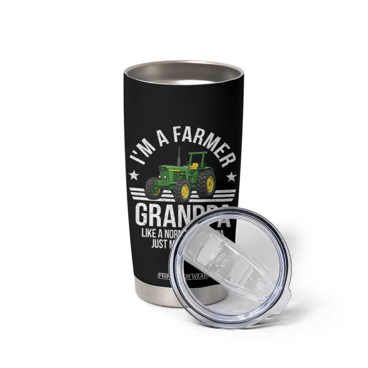 Farmer Grandpa Rancher Classic Farm Tractor Tumbler Cup