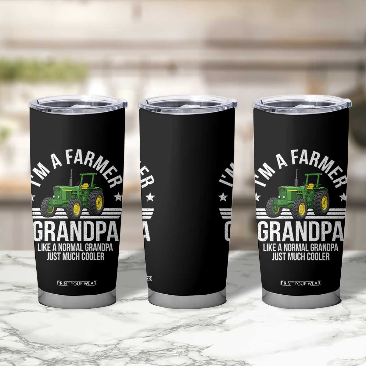 Farmer Grandpa Rancher Classic Farm Tractor Tumbler Cup