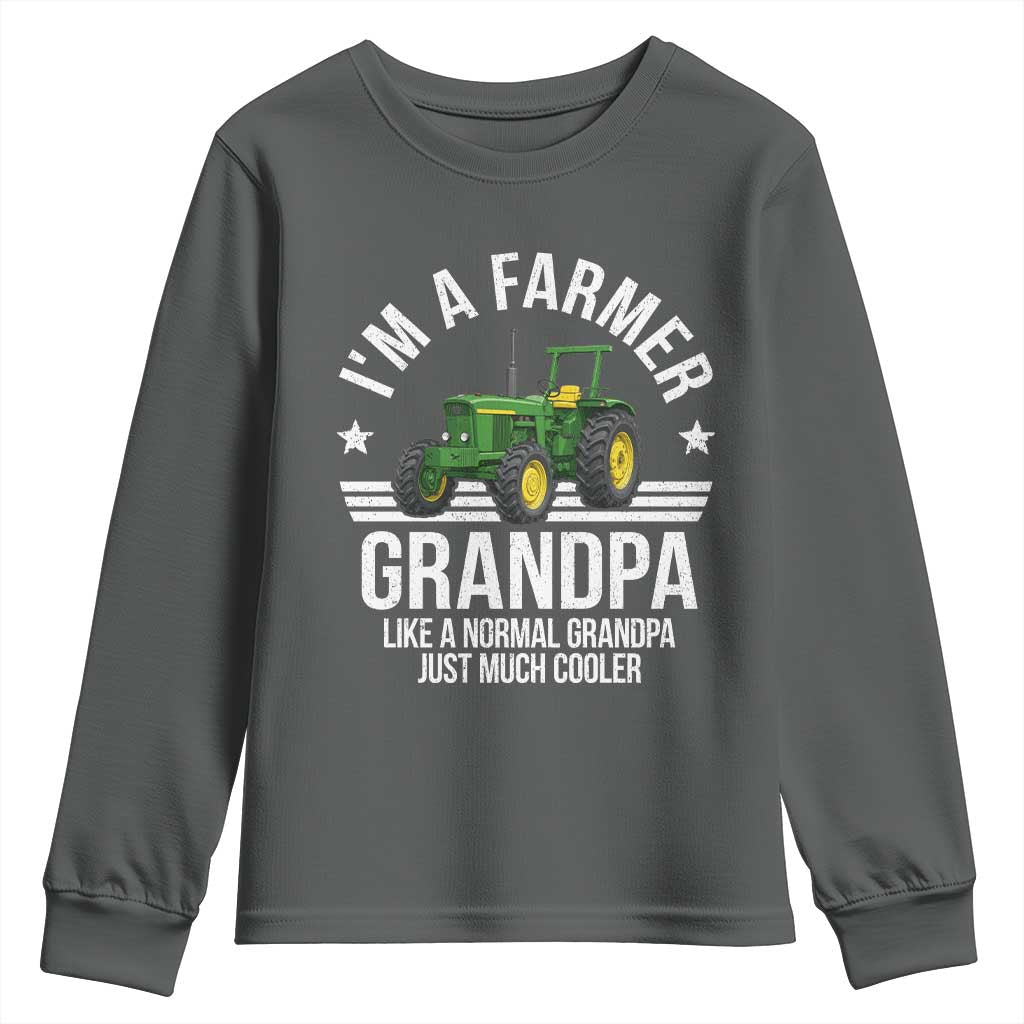 Farmer Grandpa Rancher Classic Farm Tractor Youth Sweatshirt