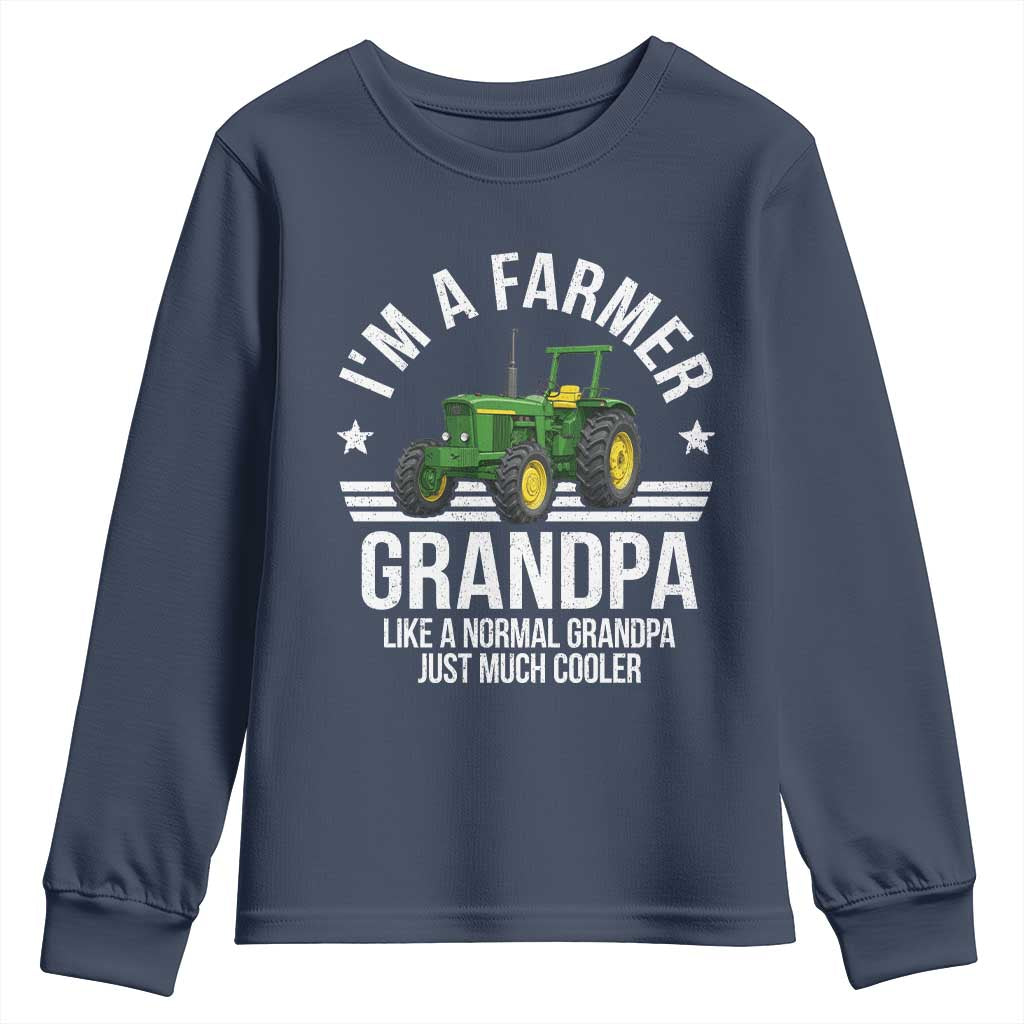 Farmer Grandpa Rancher Classic Farm Tractor Youth Sweatshirt