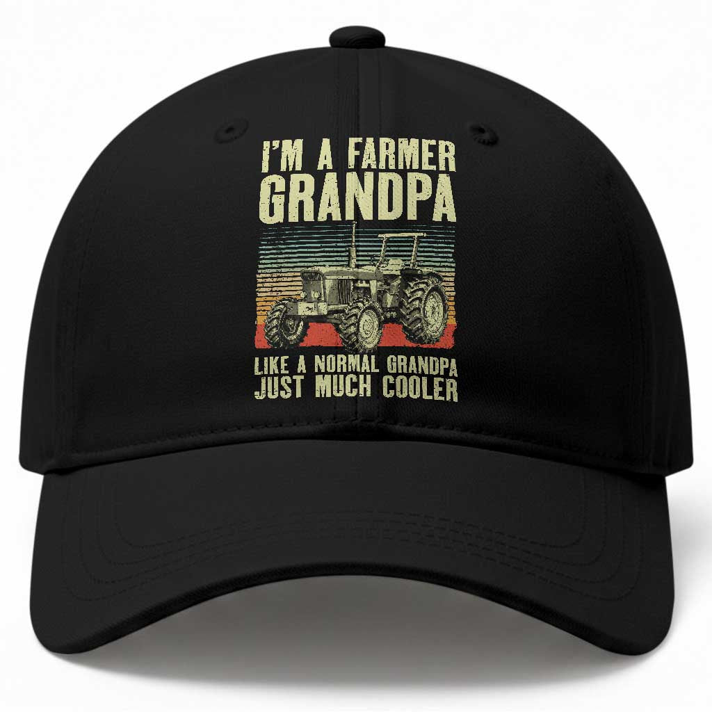 Farmer Grandpa Rancher Baseball Cap Vintage Classic Farm Tractor Sunset
