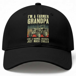 Farmer Grandpa Rancher Baseball Cap Vintage Classic Farm Tractor Sunset