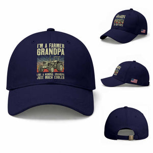 Farmer Grandpa Rancher Baseball Cap Vintage Classic Farm Tractor Sunset