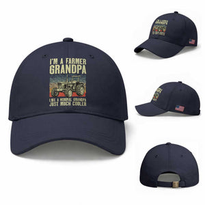 Farmer Grandpa Rancher Baseball Cap Vintage Classic Farm Tractor Sunset