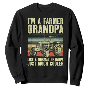 Farmer Grandpa Rancher Sweatshirt Vintage Classic Farm Tractor Sunset