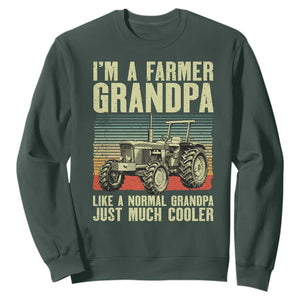 Farmer Grandpa Rancher Sweatshirt Vintage Classic Farm Tractor Sunset