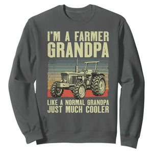 Farmer Grandpa Rancher Sweatshirt Vintage Classic Farm Tractor Sunset