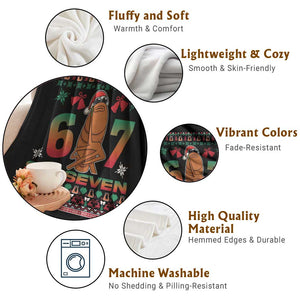 67 Six Seven Christmas Throw Blanket Marcus The Worm Robert Meme TS14 Print Your Wear