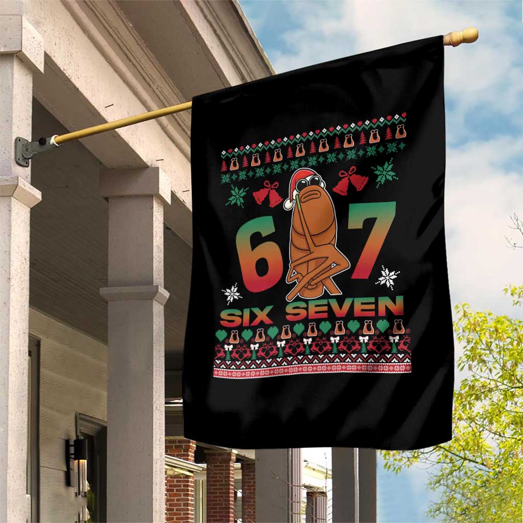 67 Six Seven Christmas Garden Flag Marcus The Worm Robert Meme TS14 Print Your Wear