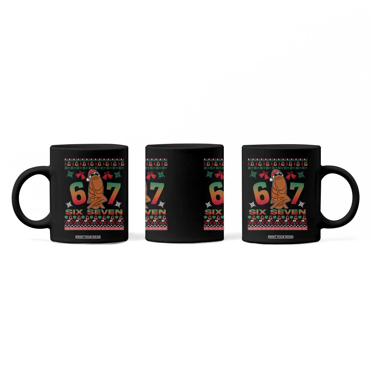 67 Six Seven Christmas Coffee Mug Marcus The Worm Robert Meme TS14 Print Your Wear