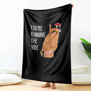 Marcus The Worm Robert Meme Christmas Throw Blanket You Are Running The Vibe TS14 Print Your Wear