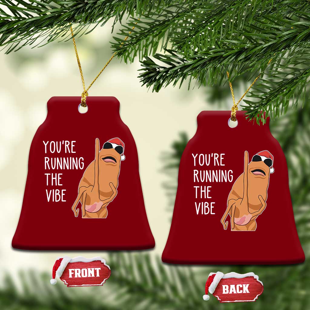 Marcus The Worm Robert Meme Xmas Ceramic Ornament You Are Running The Vibe TS14 Print Your Wear