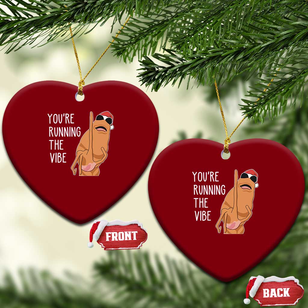 Marcus The Worm Robert Meme Xmas Ceramic Ornament You Are Running The Vibe TS14 Print Your Wear