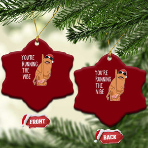 Marcus The Worm Robert Meme Xmas Ceramic Ornament You Are Running The Vibe TS14 Print Your Wear