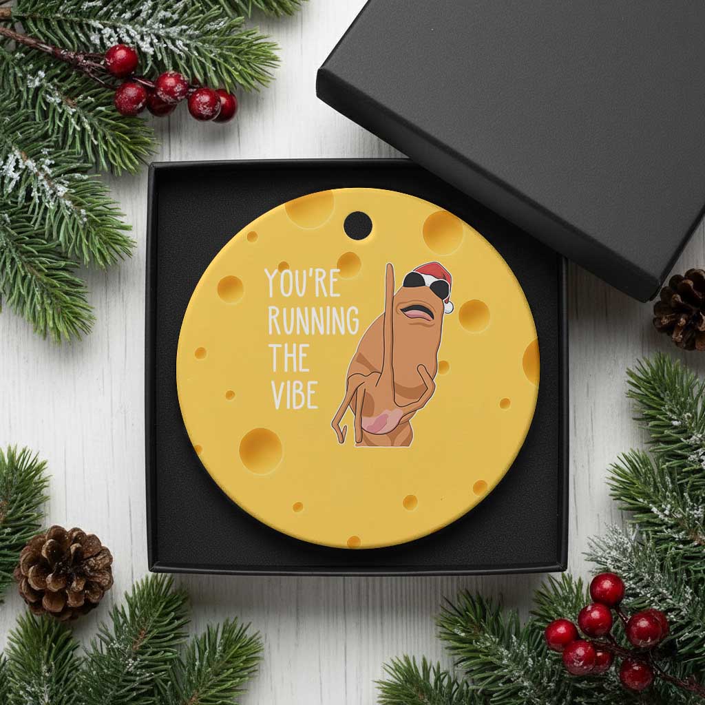 Marcus The Worm Robert Meme Xmas Ceramic Ornament You Are Running The Vibe TS14 1pc Yellow Cheese Print Your Wear
