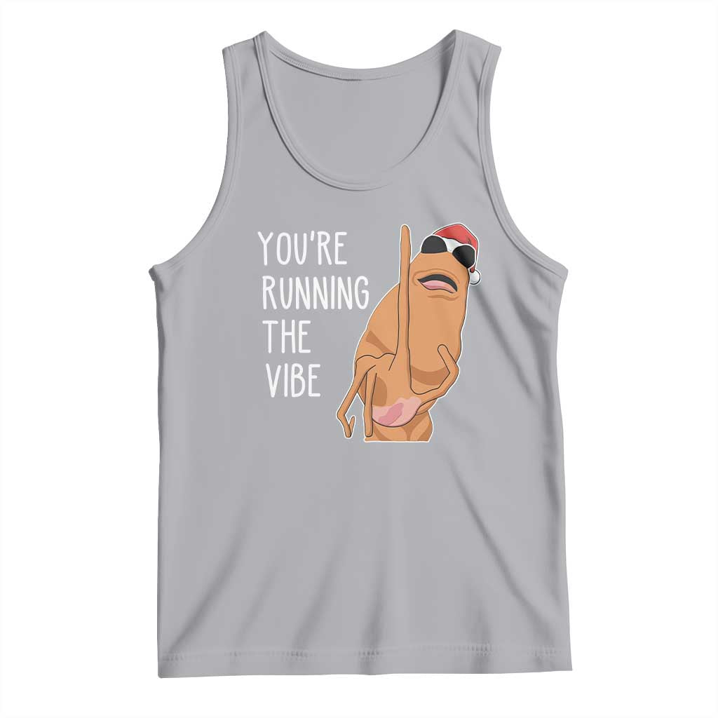 Marcus The Worm Robert Meme Christmas Tank Top You Are Running The Vibe TS14 Athletic Heather Print Your Wear