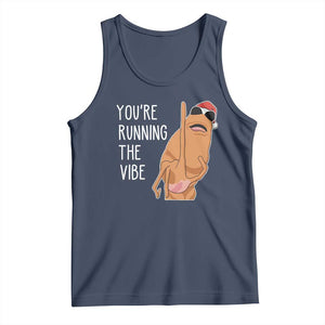 Marcus The Worm Robert Meme Christmas Tank Top You Are Running The Vibe TS14 Navy Print Your Wear