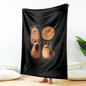 Marcus The Worm Meme Throw Blanket Funny Howling At Moon TS14 Print Your Wear