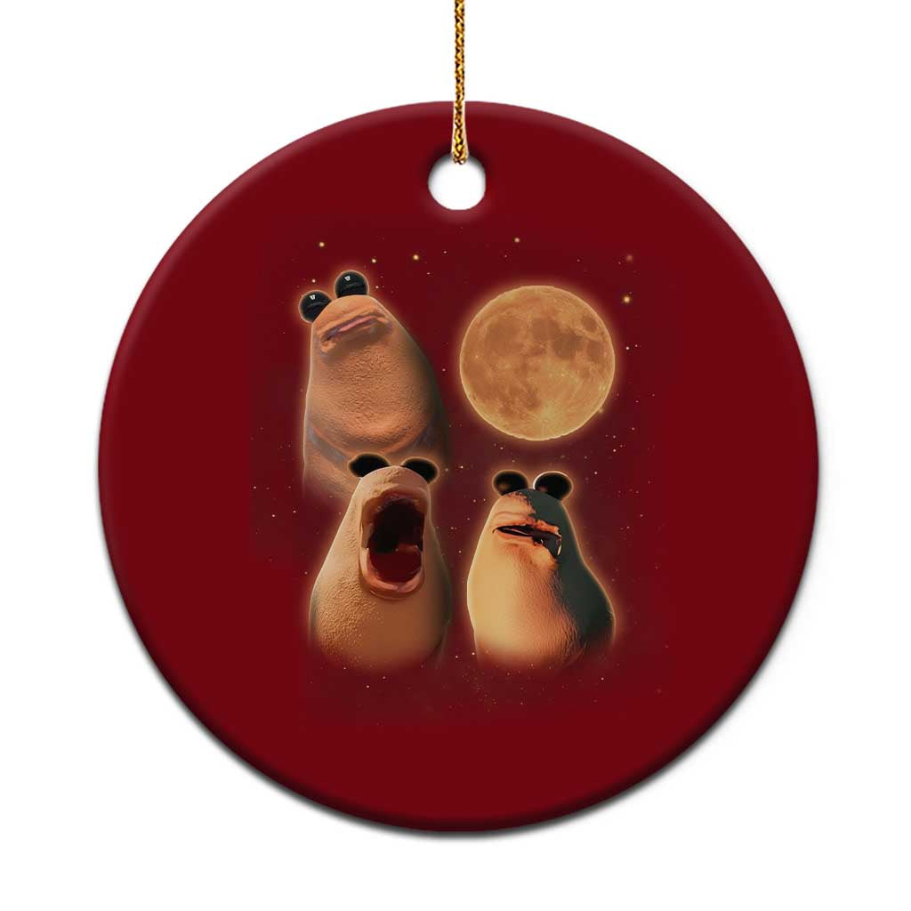 Marcus The Worm Meme Ceramic Ornament Funny Howling At Moon TS14 1pc Red Print Your Wear