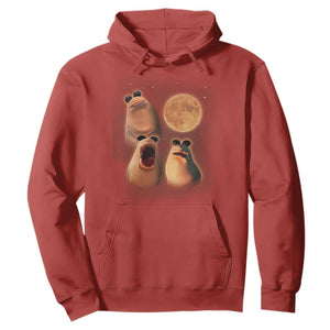 Marcus The Worm Meme Hoodie Funny Howling At Moon TS14 Red Print Your Wear