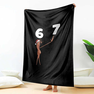 67 Six Seven Christmas Throw Blanket Marcus The Worm Meme TS14 Print Your Wear