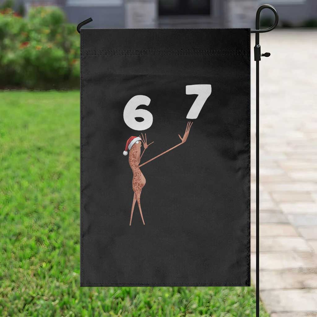 67 Six Seven Christmas Garden Flag Marcus The Worm Meme TS14 Print Your Wear