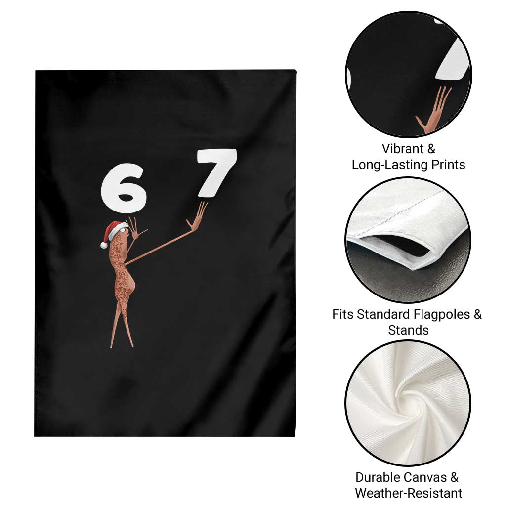 67 Six Seven Christmas Garden Flag Marcus The Worm Meme TS14 Print Your Wear