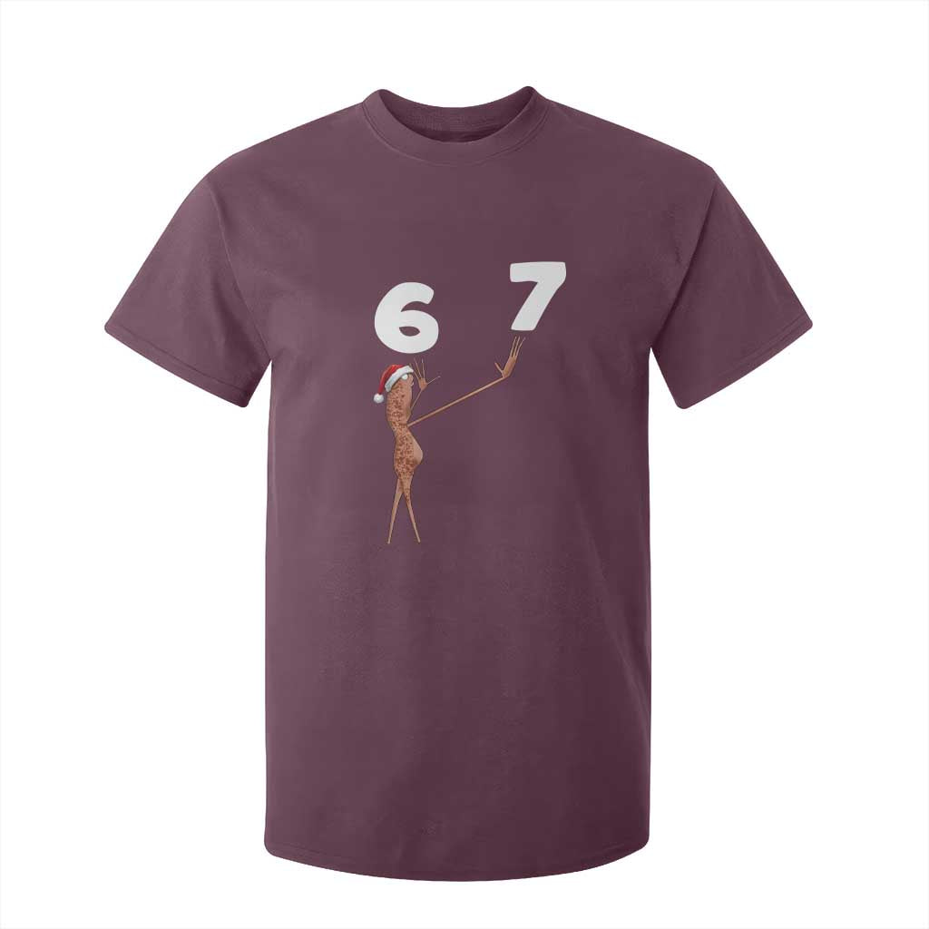67 Six Seven Christmas T Shirt For Kid Marcus The Worm Meme TS14 Maroon Print Your Wear