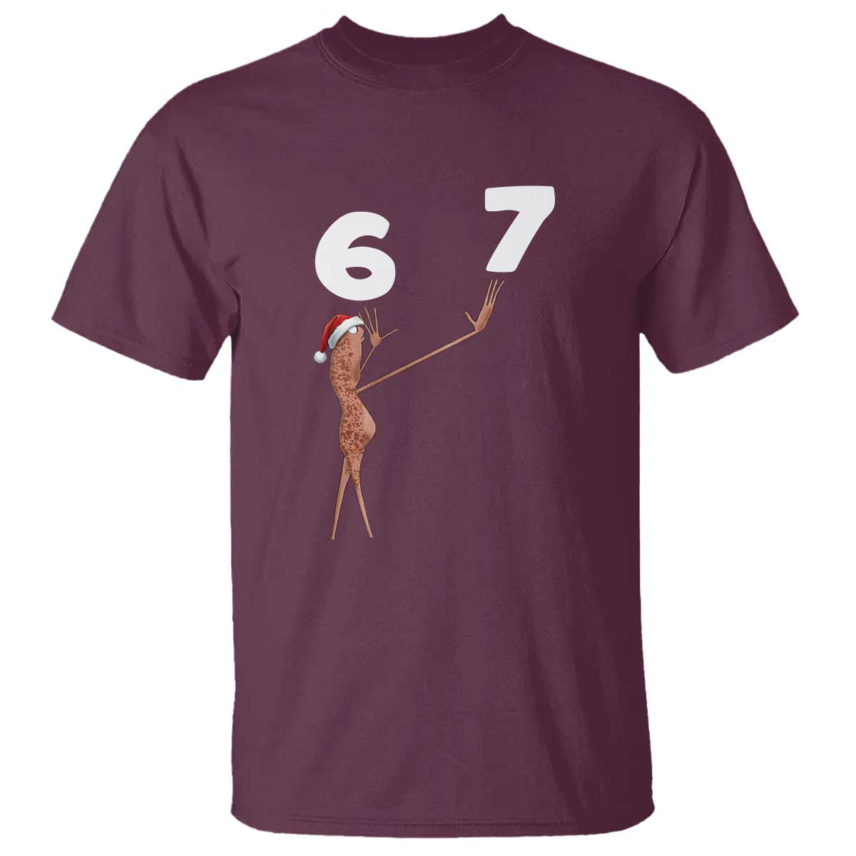 67 Six Seven Christmas T Shirt Marcus The Worm Meme TS14 Maroon Print Your Wear