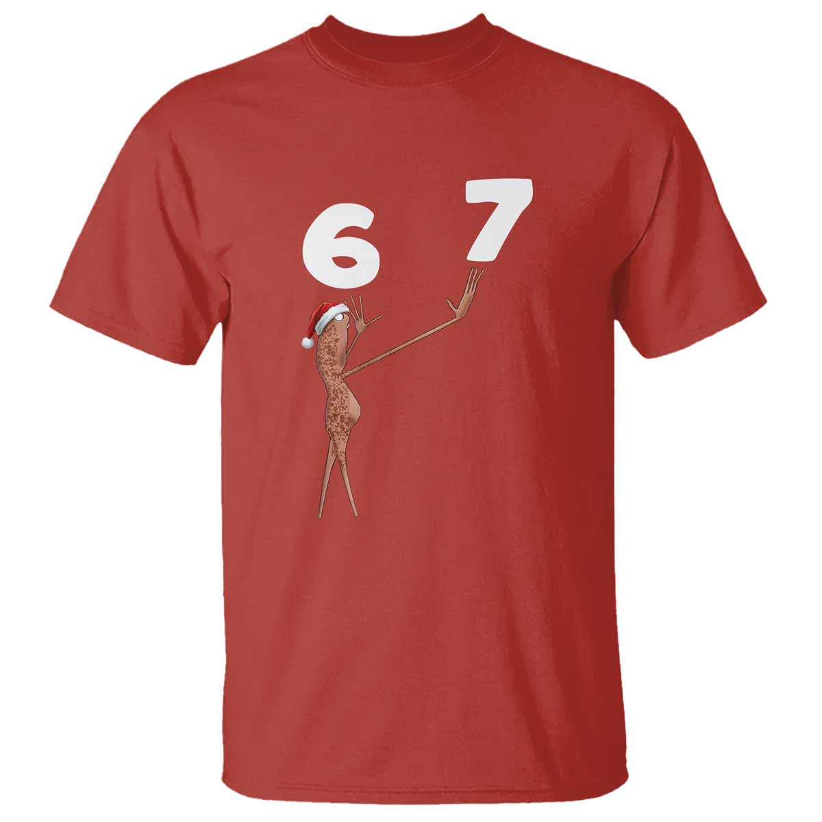 67 Six Seven Christmas T Shirt Marcus The Worm Meme TS14 Red Print Your Wear