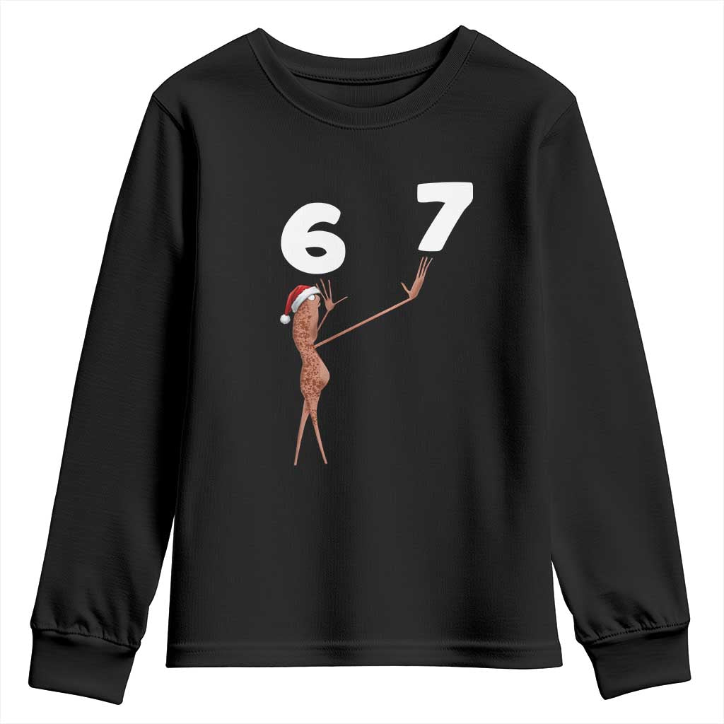 67 Six Seven Christmas Youth Sweatshirt Marcus The Worm Meme TS14 Black Print Your Wear