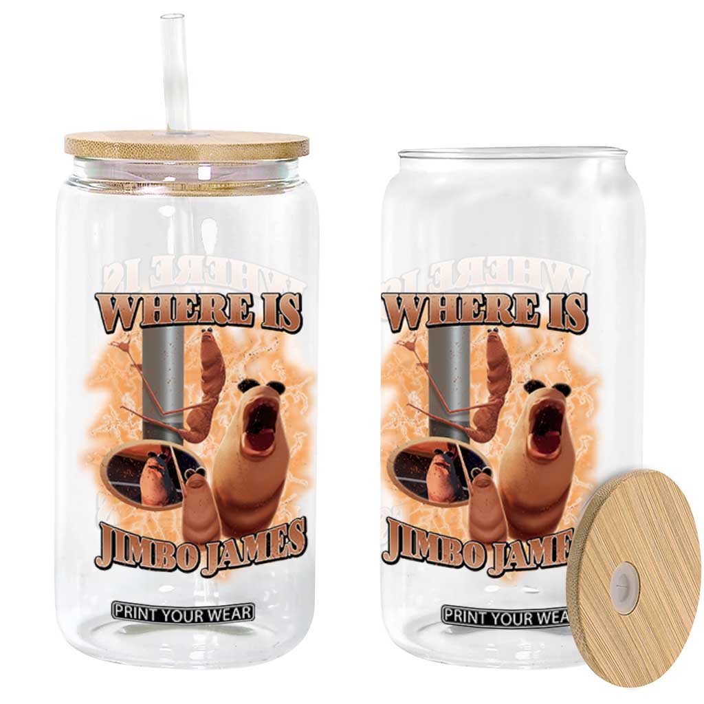 Marcus The Worm Meme Glass Can Where Is Jimbo James TS14 Print Your Wear