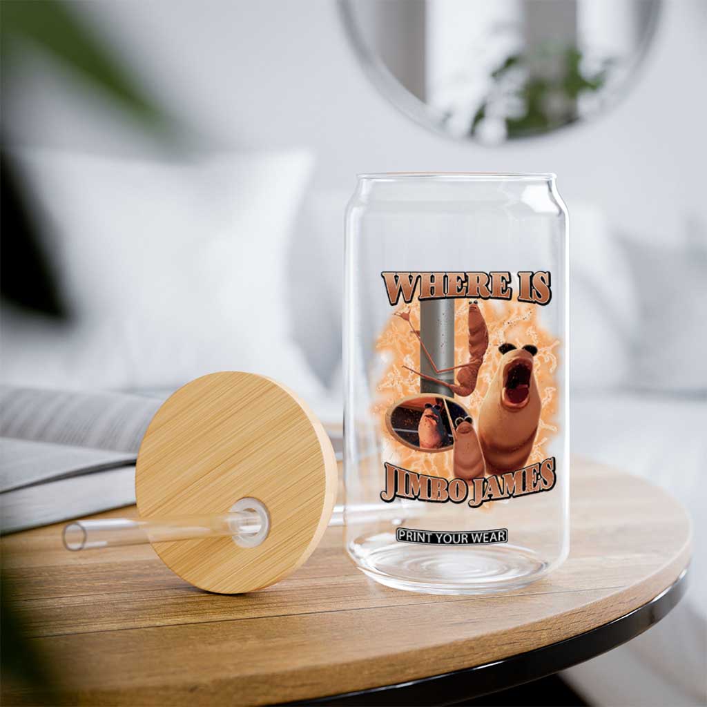 Marcus The Worm Meme Glass Can Where Is Jimbo James TS14 Print Your Wear