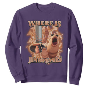 Marcus The Worm Meme Sweatshirt Where Is Jimbo James TS14 Purple Print Your Wear