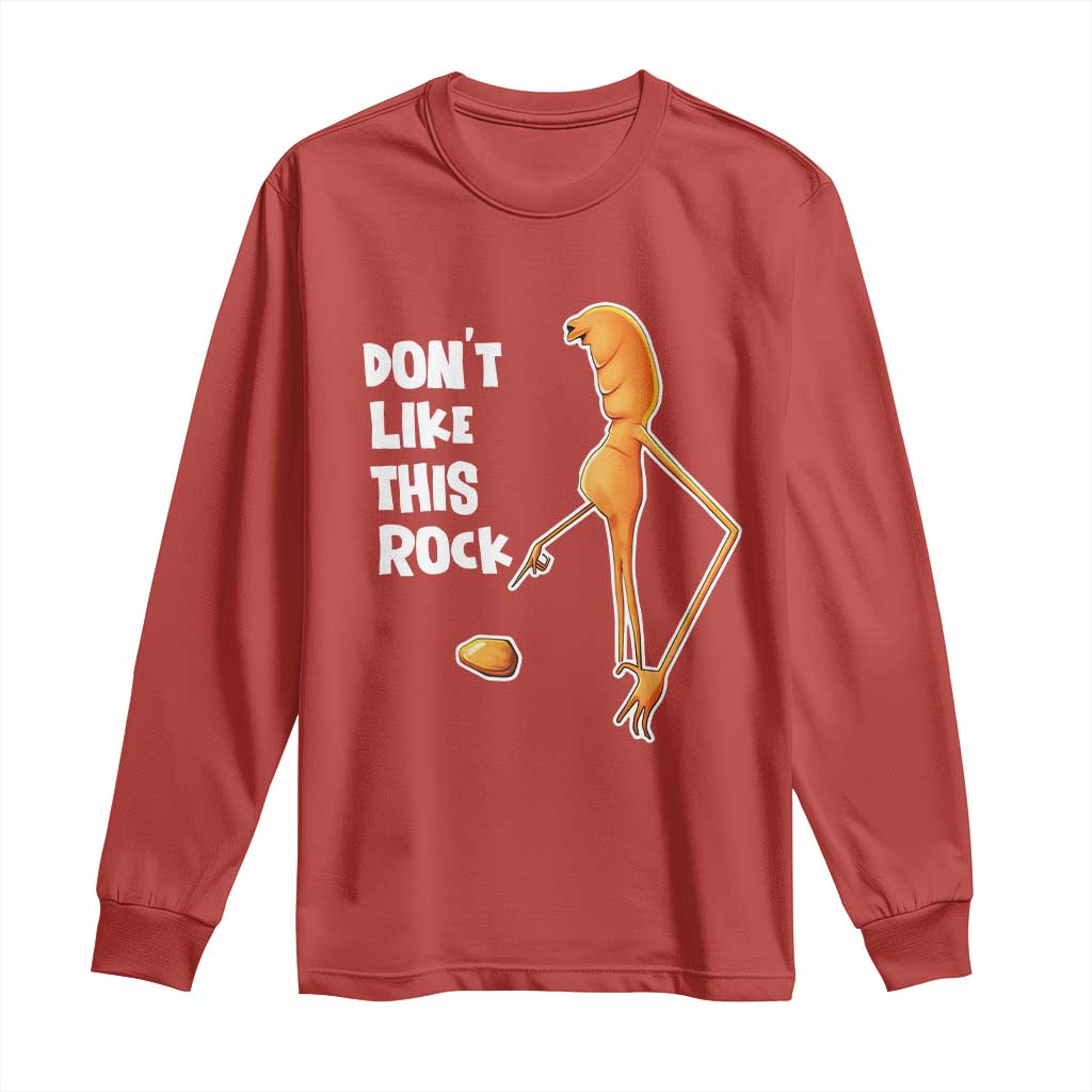 Marcus The Worm Meme Long Sleeve Shirt Do Not Like This Rock TS14 Red Print Your Wear