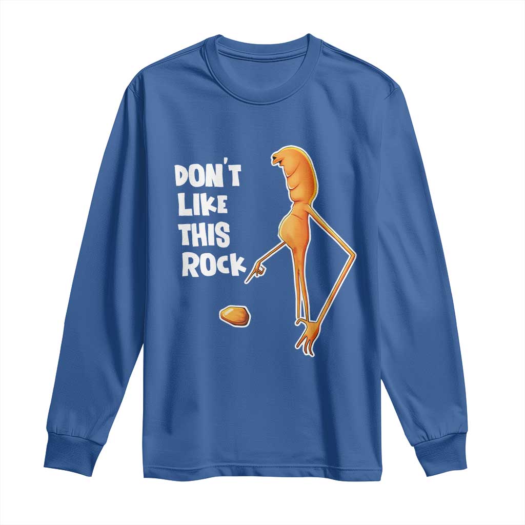 Marcus The Worm Meme Long Sleeve Shirt Do Not Like This Rock TS14 Royal Blue Print Your Wear