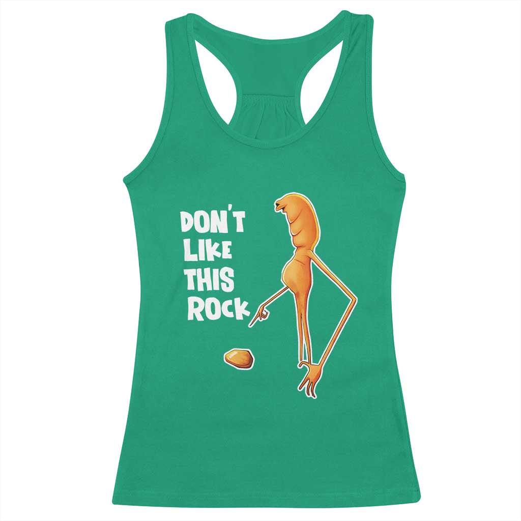 Marcus The Worm Meme Racerback Tank Top Do Not Like This Rock TS14 Irish Green Print Your Wear