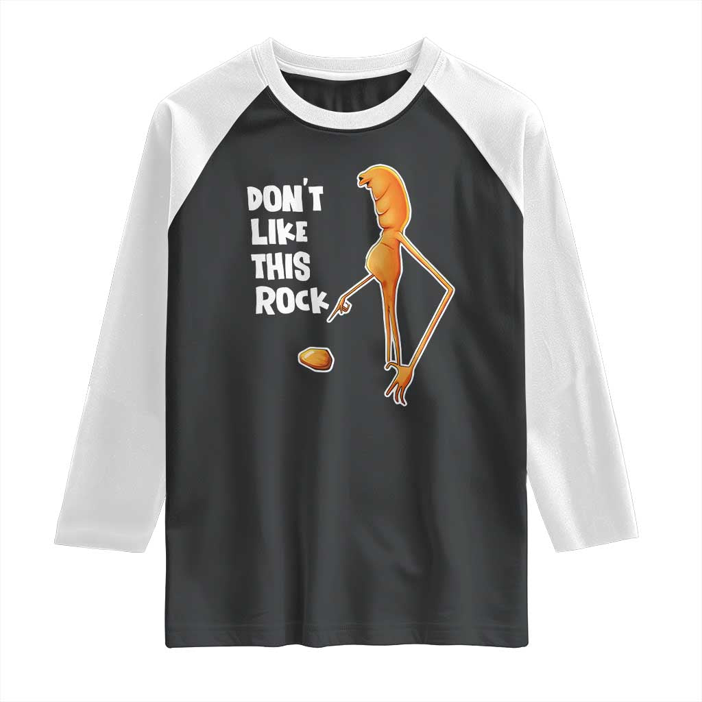 Marcus The Worm Meme Raglan Shirt Do Not Like This Rock TS14 Black White Print Your Wear