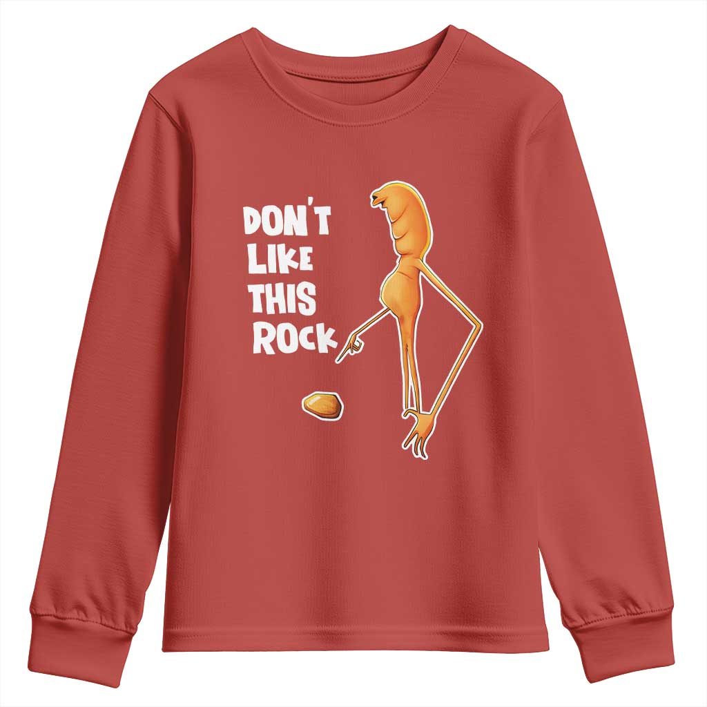 Marcus The Worm Meme Youth Sweatshirt Do Not Like This Rock TS14 Red Print Your Wear