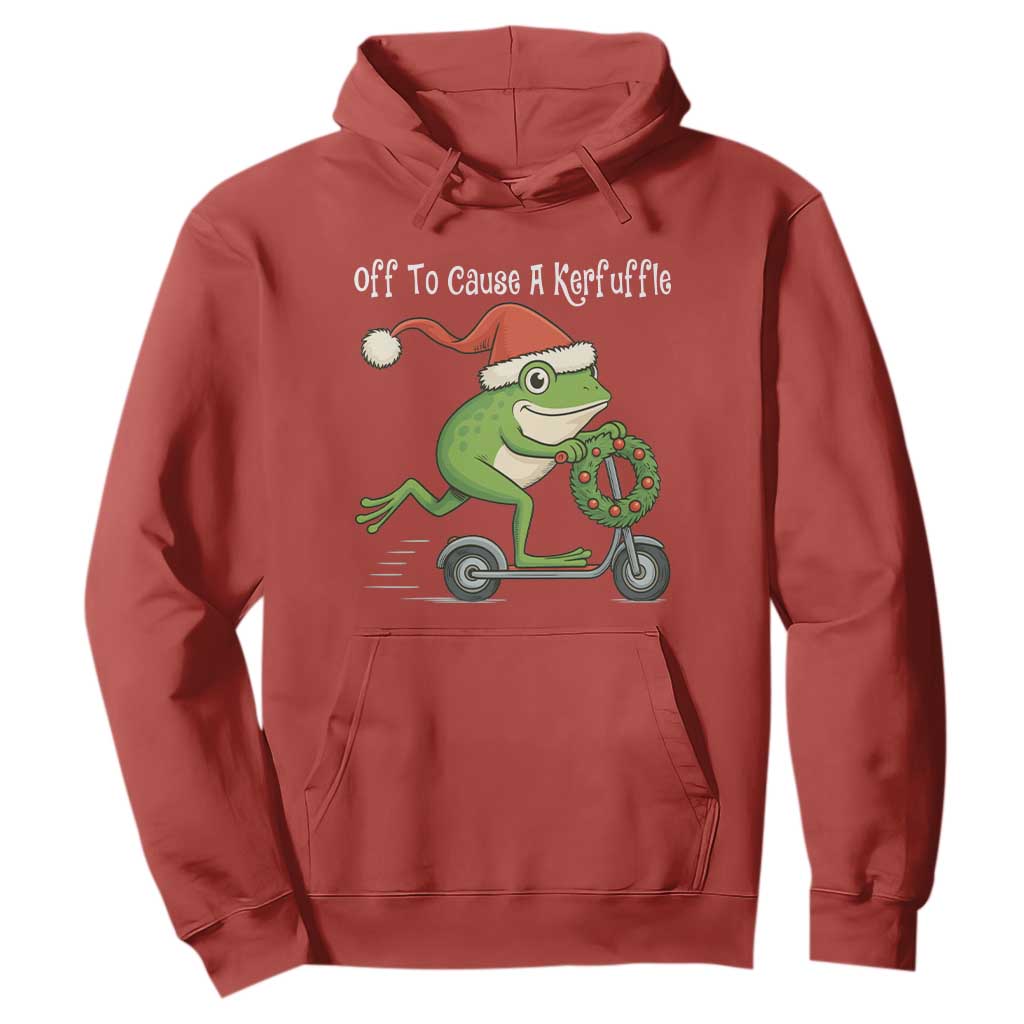 Off To Cause A Kerfuffle Hoodie Funny Frog Christmas TS14 Red Print Your Wear