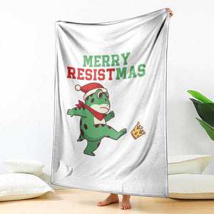 Merry Resistmas Frog Christmas Throw Blanket TS14 Print Your Wear
