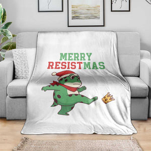 Merry Resistmas Frog Christmas Throw Blanket TS14 Print Your Wear