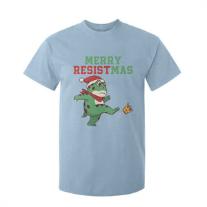 Merry Resistmas Frog Christmas T Shirt For Kid TS14 Light Blue Print Your Wear