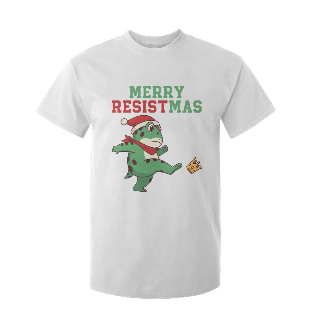 Merry Resistmas Frog Christmas T Shirt For Kid TS14 White Print Your Wear