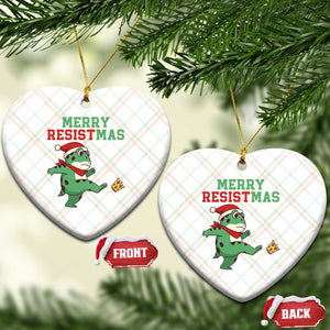 Merry Resistmas Frog Christmas Ceramic Ornament TS14 Print Your Wear