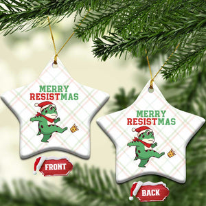 Merry Resistmas Frog Christmas Ceramic Ornament TS14 Print Your Wear