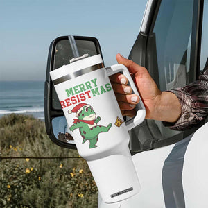 Merry Resistmas Frog Christmas Tumbler With Handle TS14 Print Your Wear