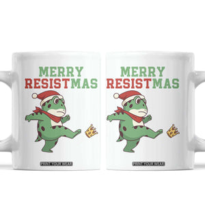 Merry Resistmas Frog Christmas Coffee Mug TS14 White Print Your Wear